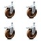 Service Caster 5 Inch High Temp Phenolic Swivel 10mm Stem Caster Set with Total Lock Brake SCC-TSTTL20S514-PHRHT-M1015-4 - alternate 1